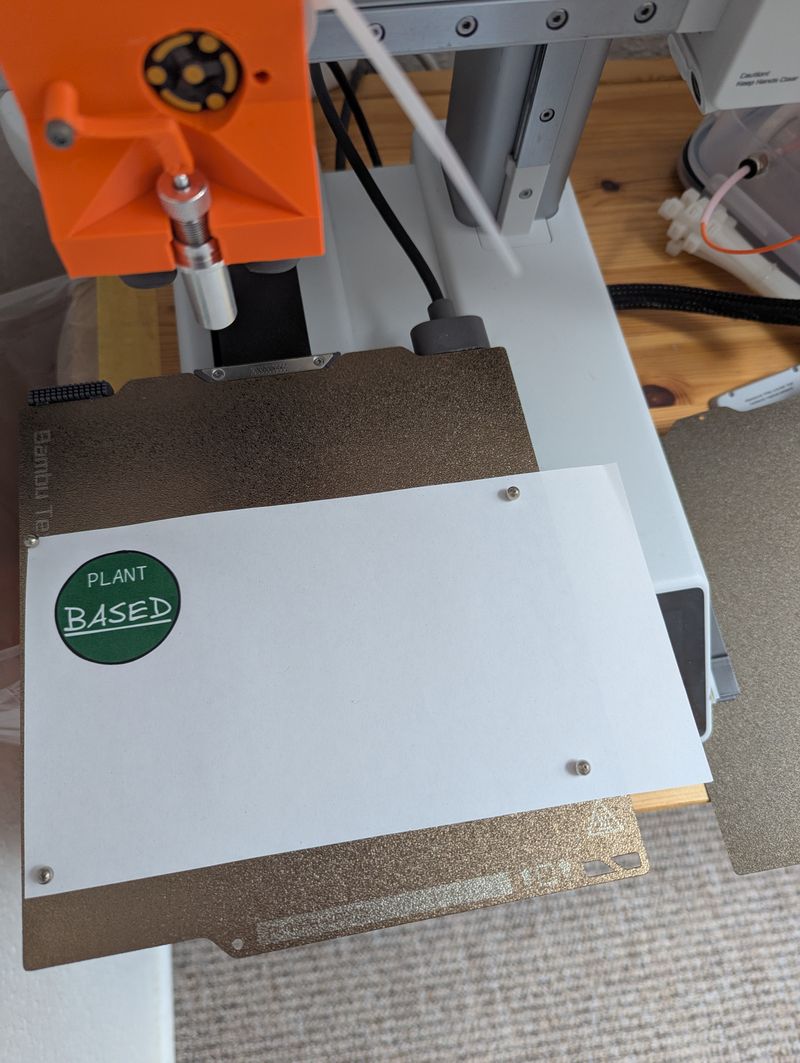 Paper held down with magnets