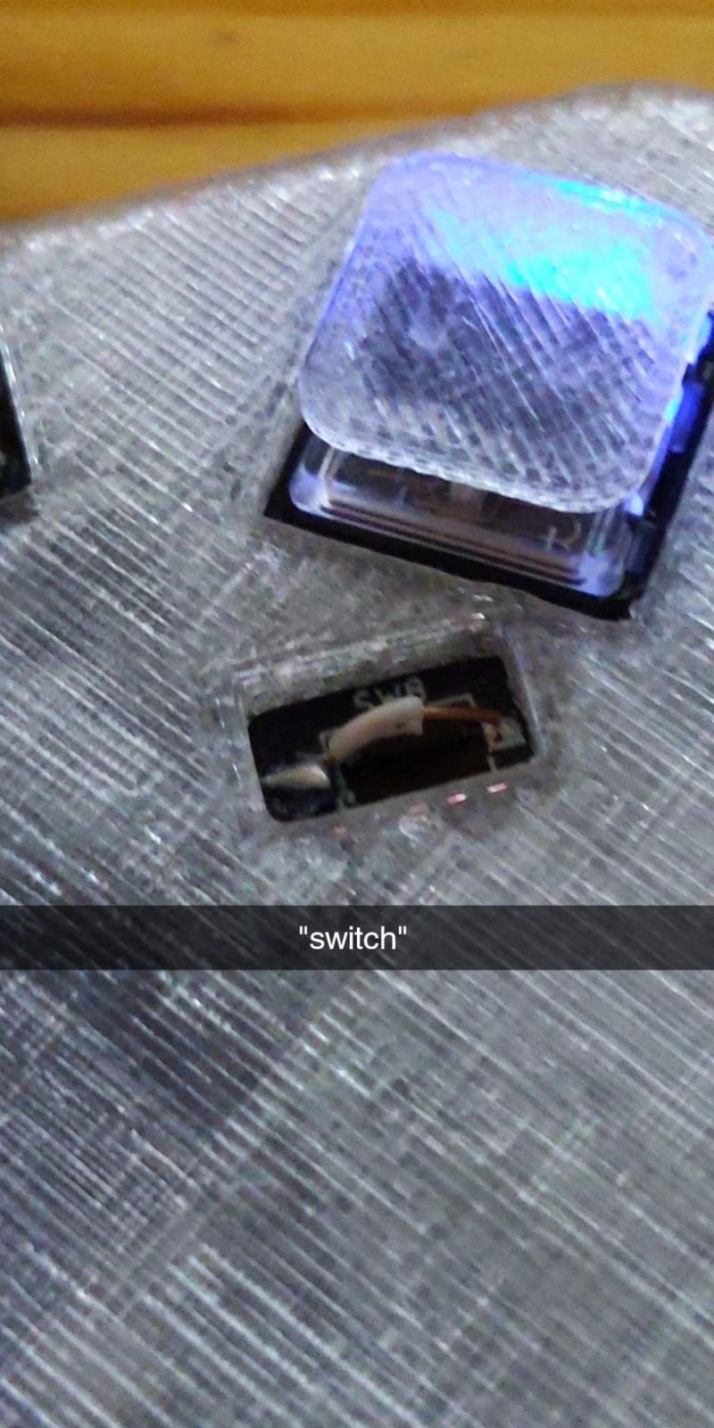 Mechanical switch close-up